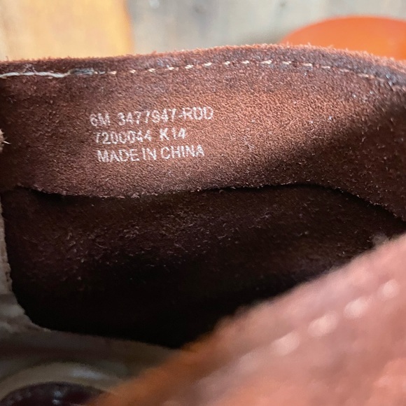 Frye Tessa Zip Short Womens Redwood Leather Ankle Bootie - Size 6 - with box - Picture 4 of 13